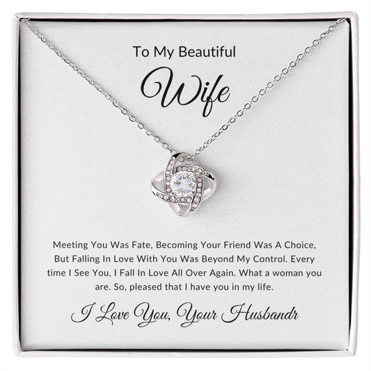 To My Wife | Falling In Love (Love Knot Necklace)