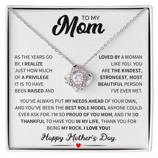 To My Mom | My Rock (Love Knot Necklace)