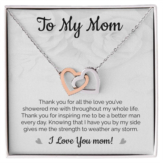 To My Mom |  Inspiring Me (Interlocking Hearts Necklace)