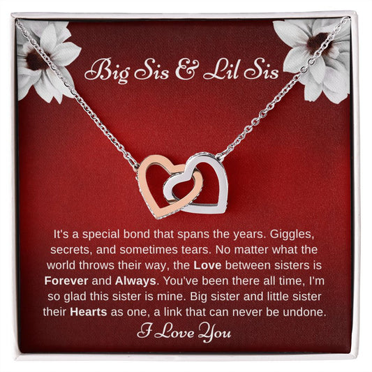 Sister- Big Sis Lil Sis- Interlocking Hearts